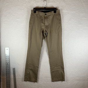 Volcom Chino Pants Men's Size 29 Khaki Low Rise Straight Leg Pockets Cotton 6429